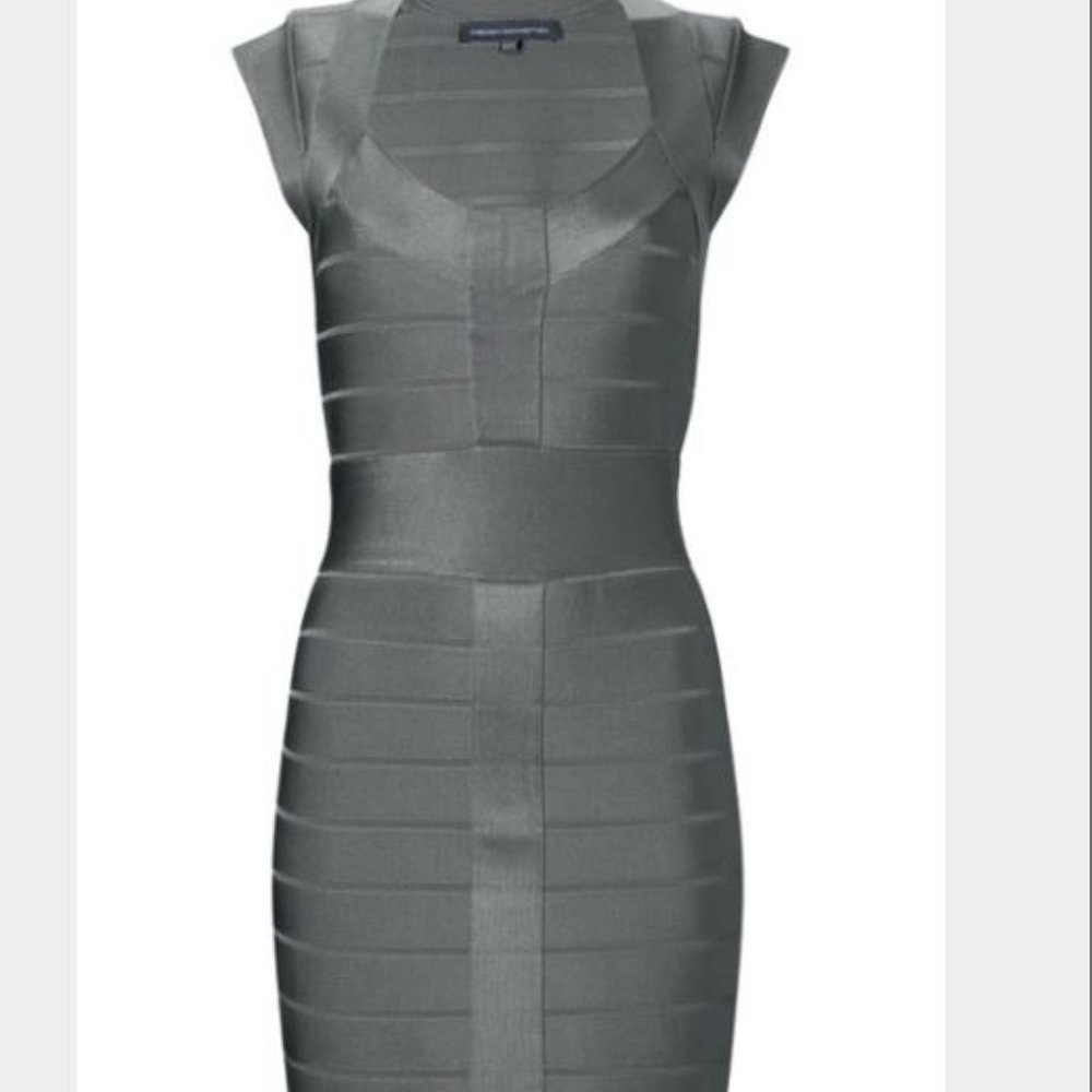 French Connection Grey Bandage Dress 4